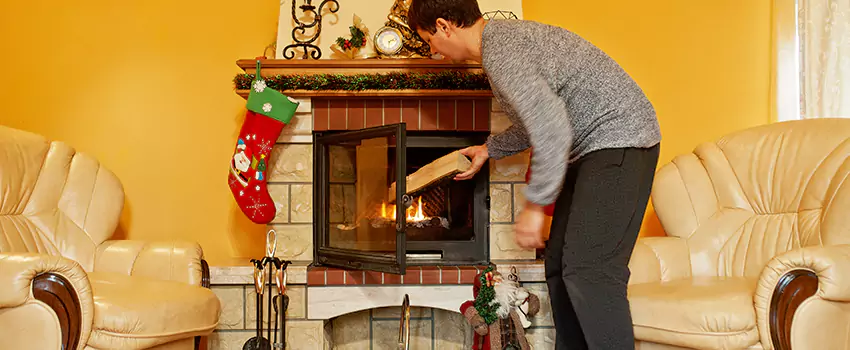 Rusted Metal Fireplace Restoration in Laredo, Texas